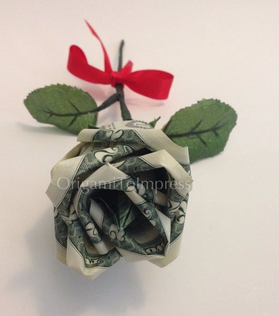 money origami flower