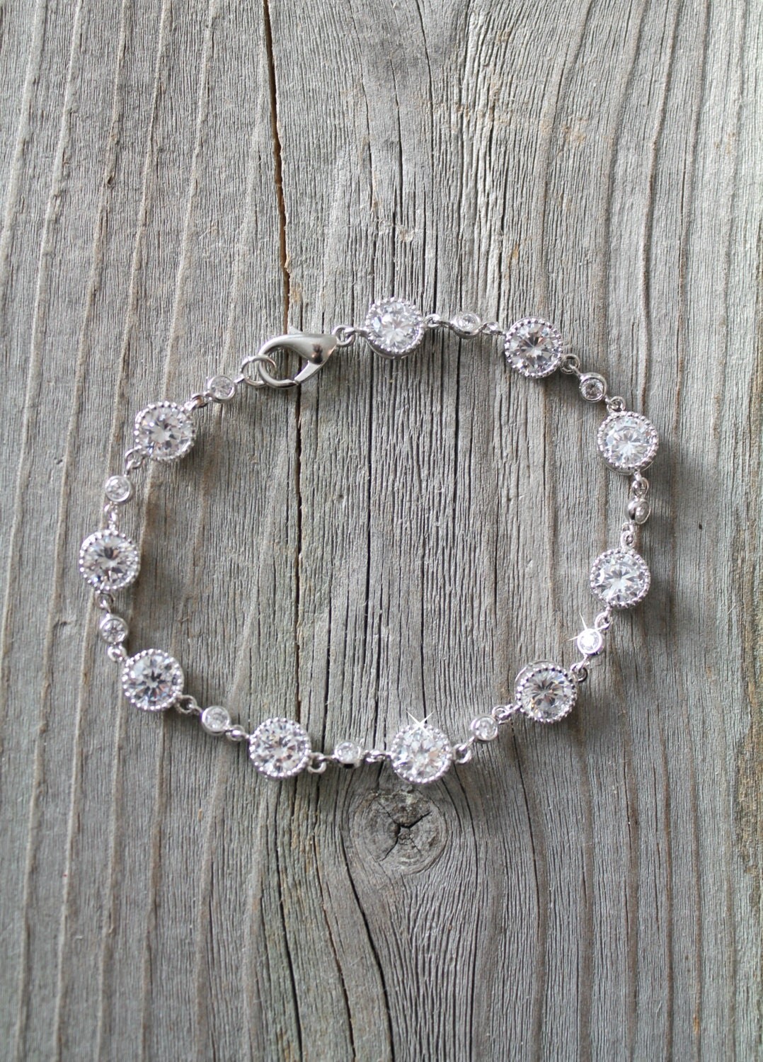 Tennis bracelet dainty cubic zirconia bridal wedding jewelry