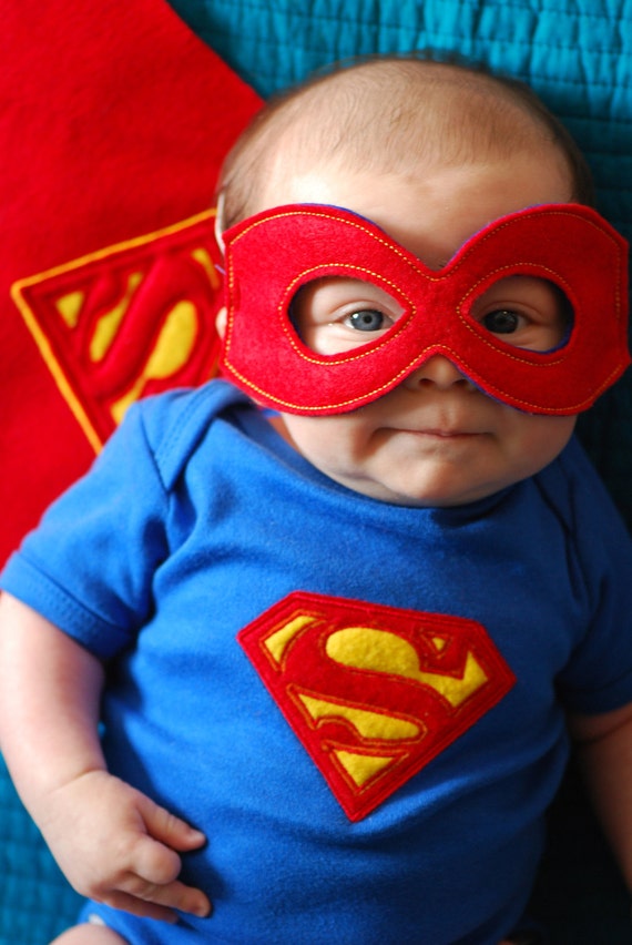 Items similar to Baby super hero outfit/ Baby super hero cape/ Baby ...