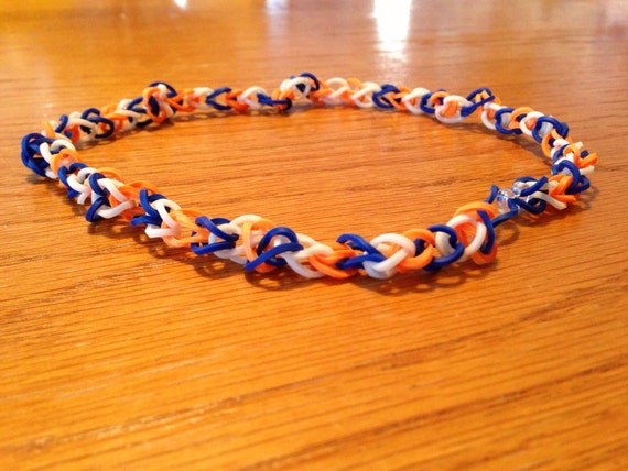 Items similar to Rainbow loom rubber band necklace on Etsy