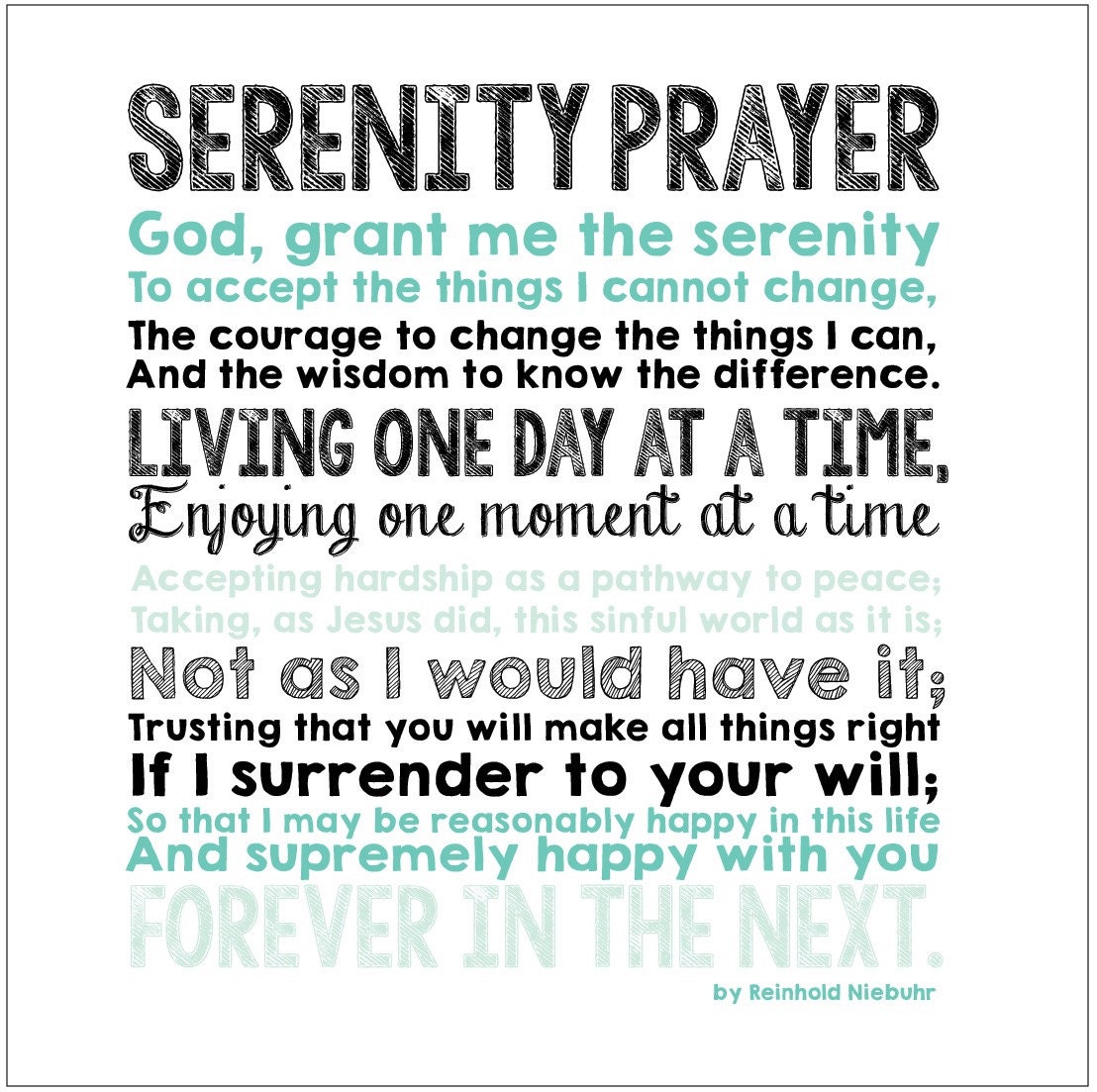 printable serenity prayer entire version