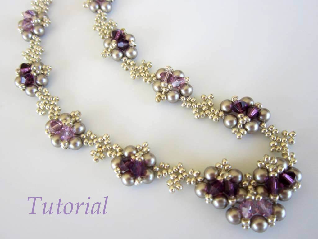 Download PDF beaded necklace tutorial seed bead crystal pearl