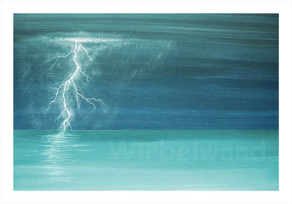 Print of an acrylic painting Thunder and Lightning at the