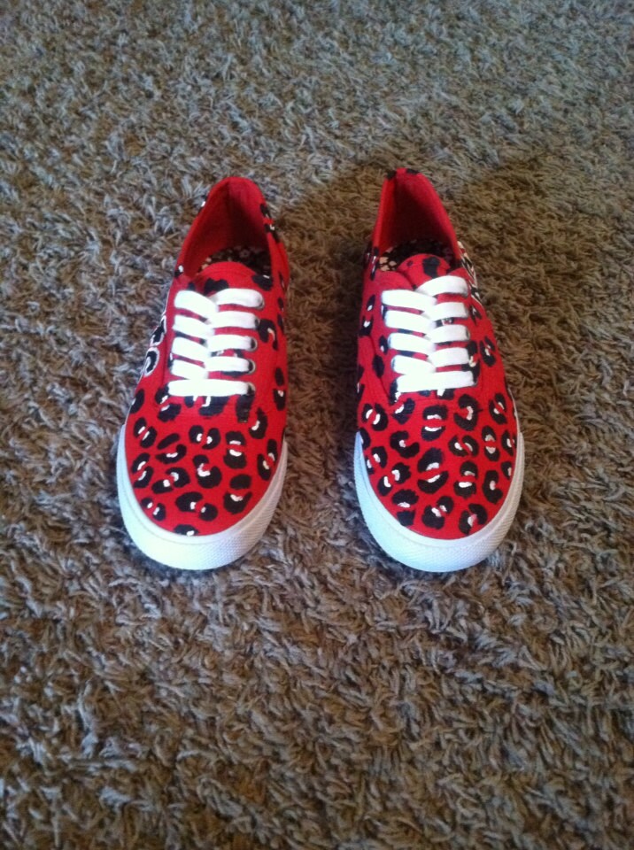 Leopard Print School Spirit Custom Made Shoes