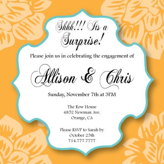 Surprise Engagement Party Invitations 7