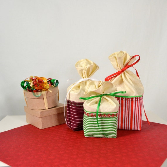 Reusable Gift Bag, Fabric Gift Bag, Christmas Gift Bag, Ecofriendly ...