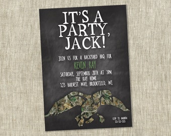 Duck Dynasty Birthday, Birthday Party Invite, Children's Birthday, Party Invitation, Party Si Jack - Customizable - PRINTABLE / DIY