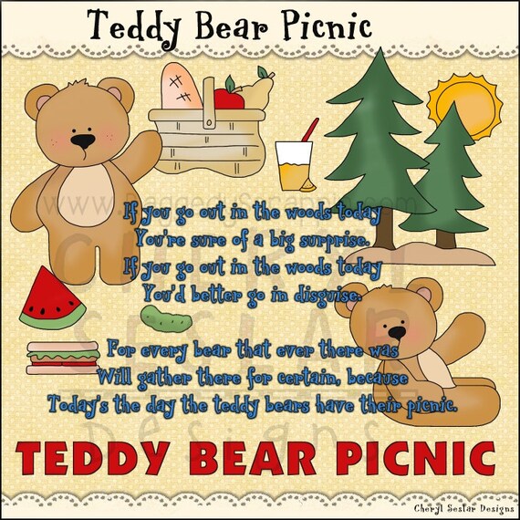 free teddy bear picnic clipart - photo #15