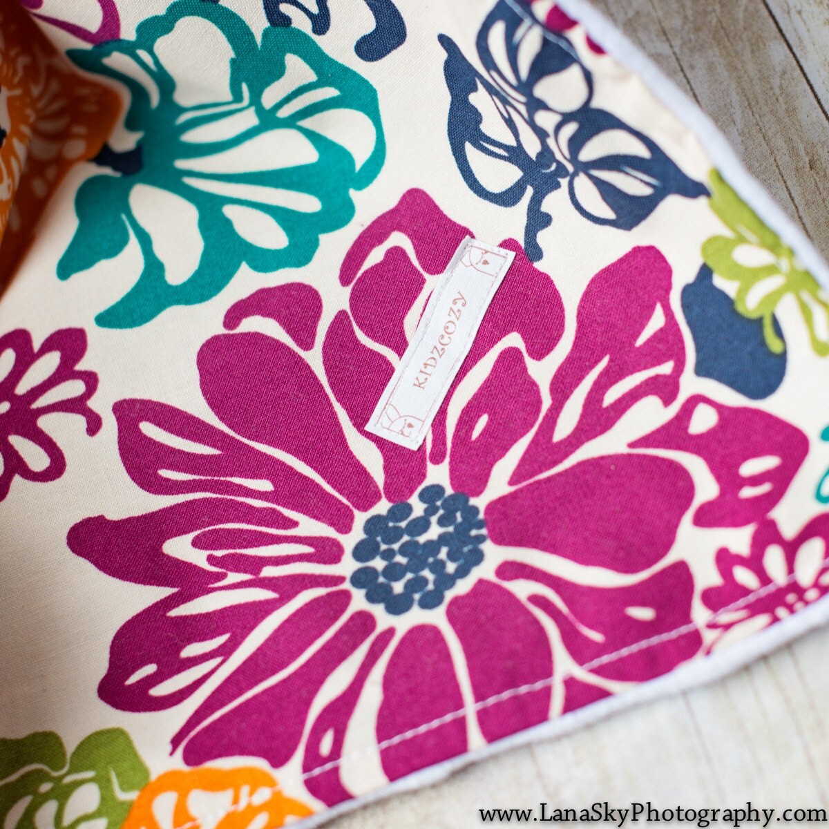 Baby Blanket. Baby Girl Minky Blanket. Multicolor Flowers.