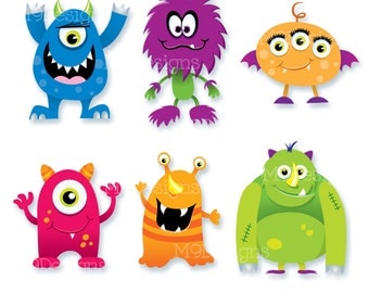Clip Art Cute Monster Clipart cute monster clipart etsy monsters clip art scary fun vector instant download
