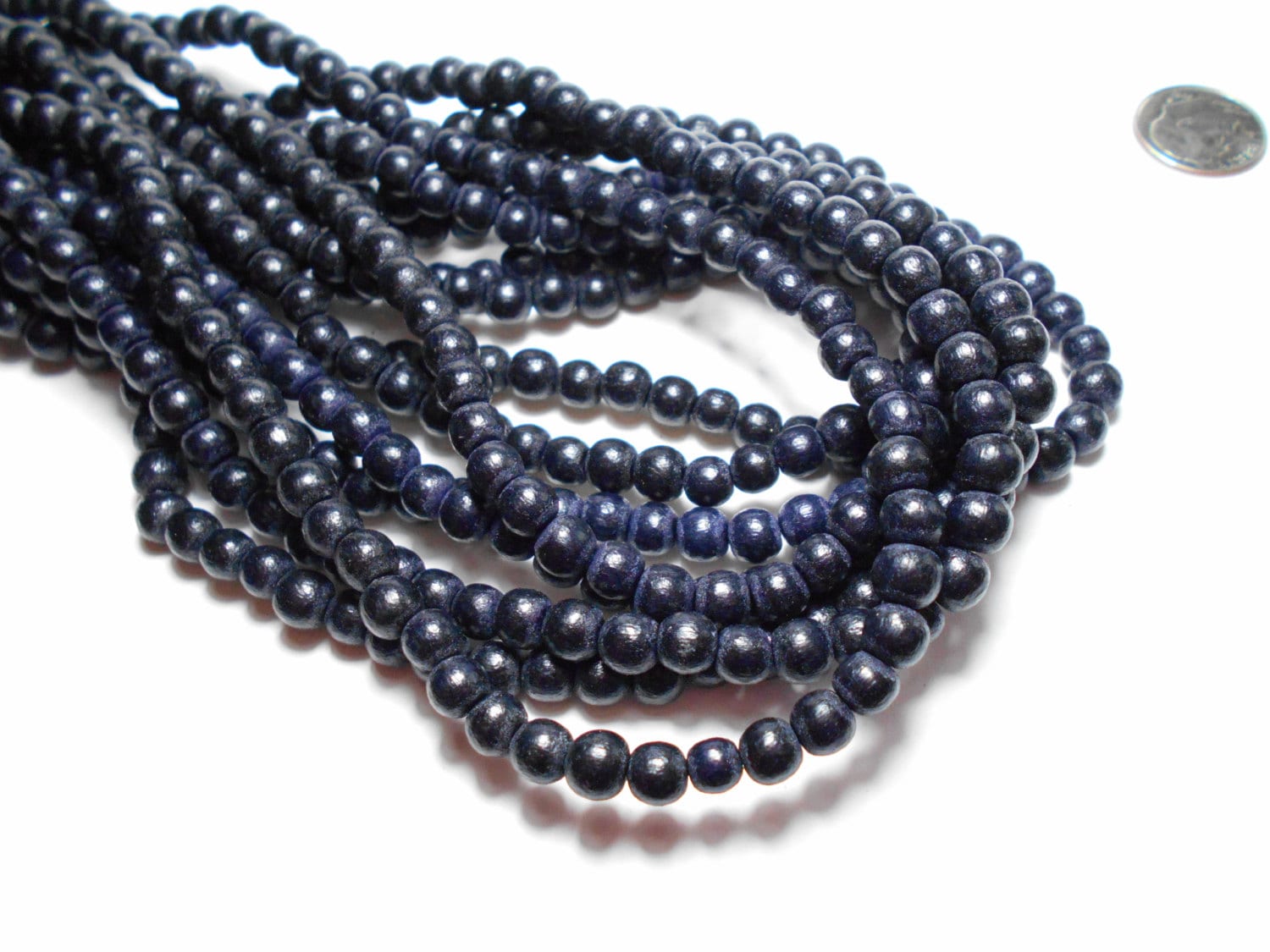 6mm Black Wood Beads Round Black Wood Beads by LakesideFindings