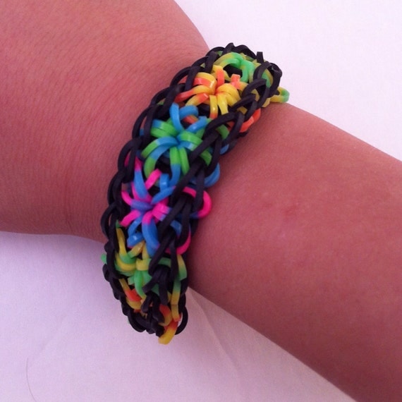 Items similar to Starburst Rainbow Loom Bracelet. Starburst Bracelet ...