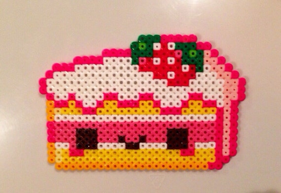 Items similar to Kawaii Cake Perler Bead Sprite on Etsy