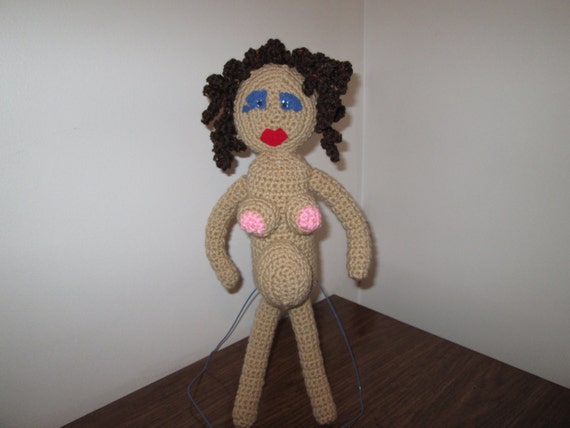 Pregnant Oaak Doll, shower gift, gag gift for pregnant mom, crochet pregnant doll, pregnant art doll, new mom gift, baby shower gag gift