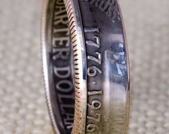 Coin wedding rings