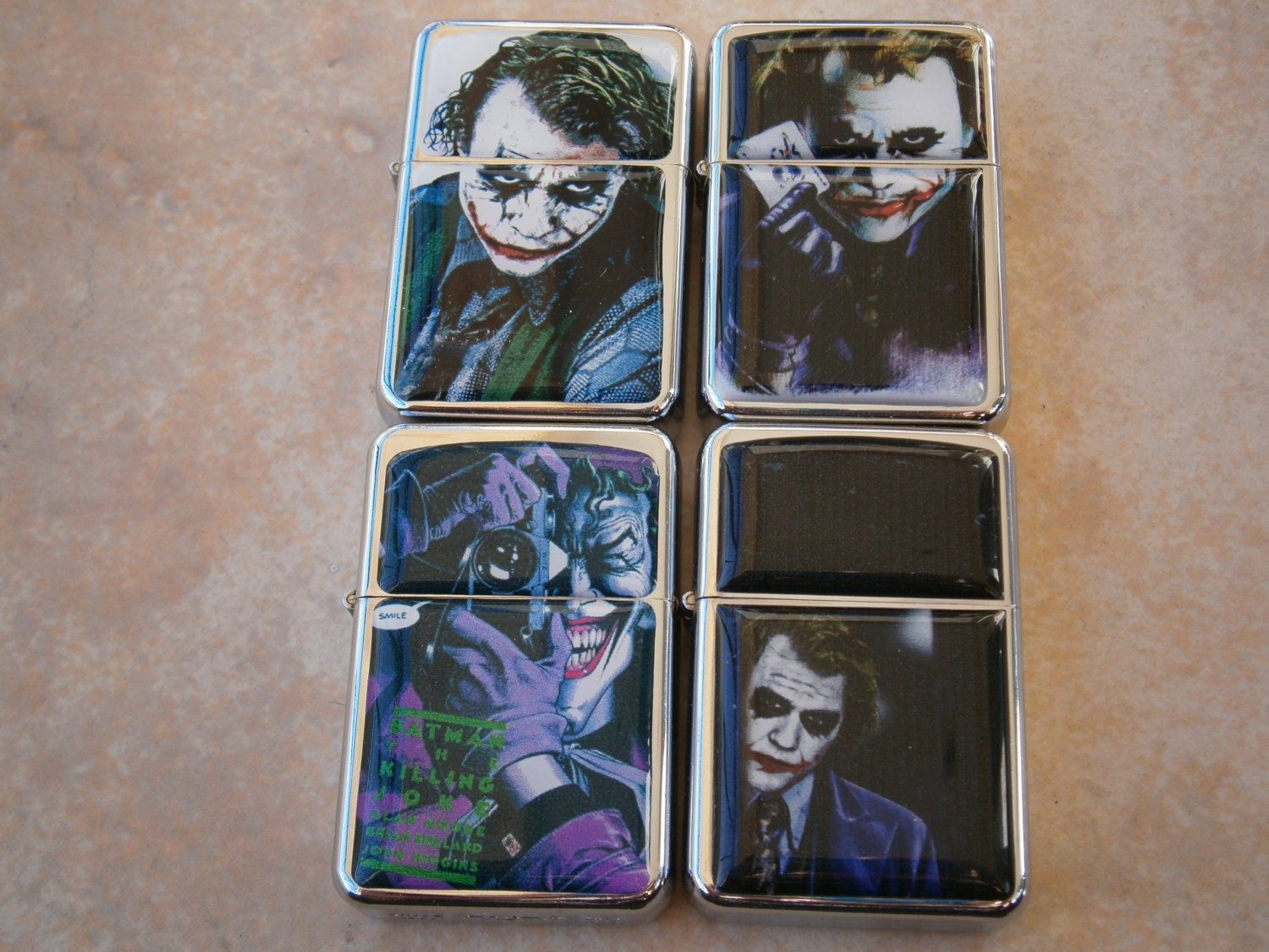 THE JOKER cigarette LIGHTER star hand finished design batman