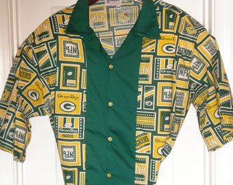 green bay packers bowling shirt