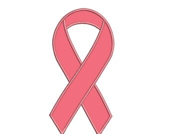 Breast Cancer Ribbon Machine Embroidery Digitized Design Applique Pattern - Instant Download - 4x4 , 5x7, and 6x10 -hoops