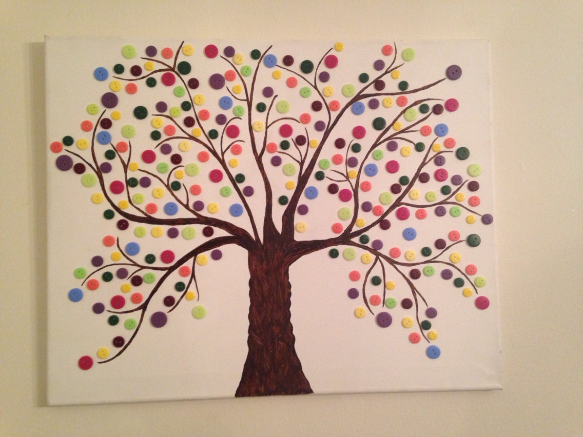 Button Tree on Canvas