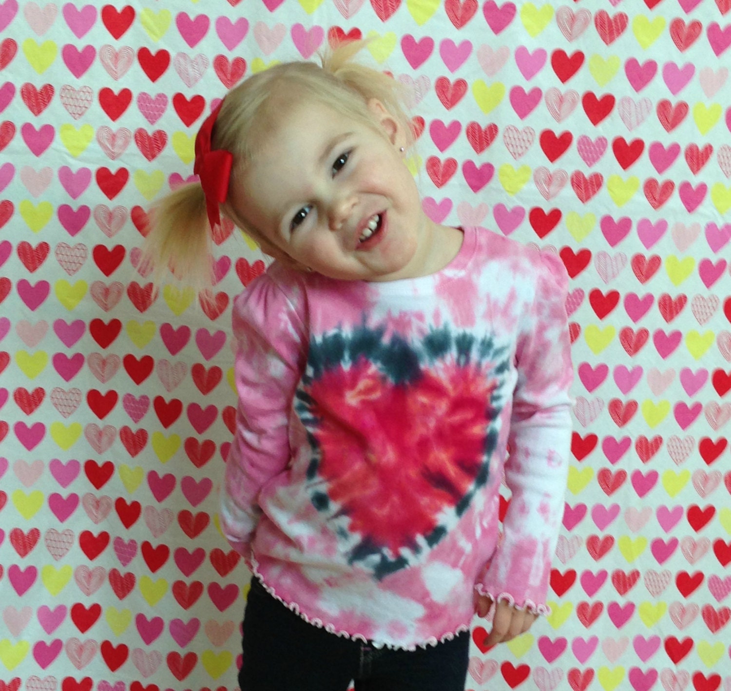 Valentine's Day / Heart GIRL Tie Dye Shirt Baby & Toddler