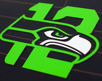 Seahawks 12th Man Vinyl Die-Cut Decal Sticker 2 Colors