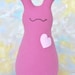 Handmade Slug, Stuffed Animal Kids Plush Doll Art Toy, Hug Me Slug, Personalized Tag, Mauve Pink, Light Pink Fleece, 12 inch, Ready-made