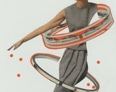 She was always jumping through hoops.  Original collage by Vivienne Strauss.