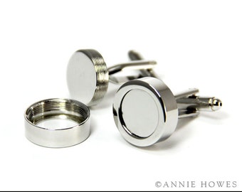 Wedding CUFF LINK Blanks. Create Your Own Photo Cufflinks. Easy to Make. Add Your Own Image.