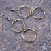 Wrinkle in Time Dangle Earrings - Vintage Wavy Hoop Brass Beads with Nice Patina (Eco-Friendly)