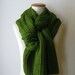 Green Cables Scarf Knitted- RESERVED for Giannabio