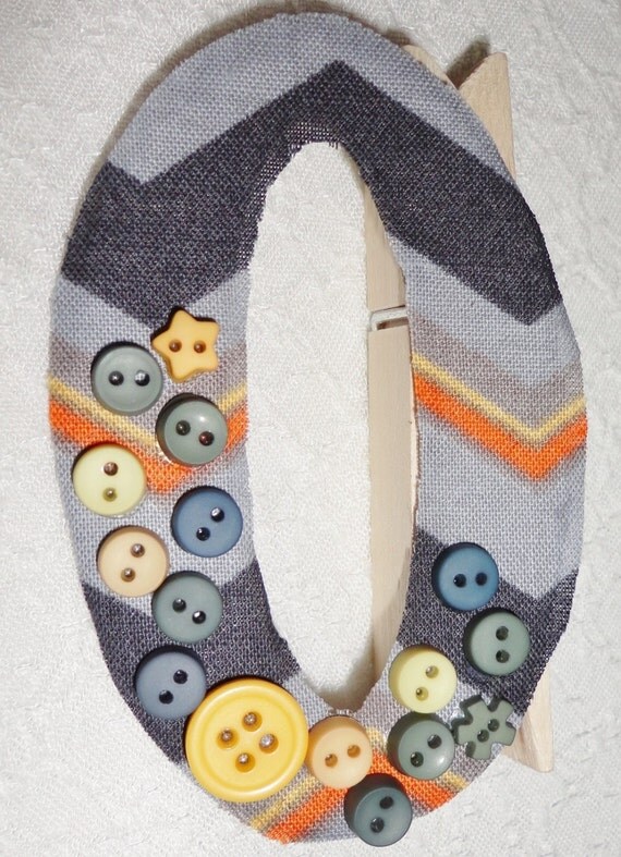 Items similar to Scrapbook letter fabric embellishment letter O fabric