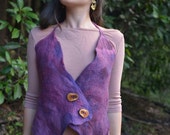 Felt Halter Neck Tie Up Pixie Fairy Vest OOAK