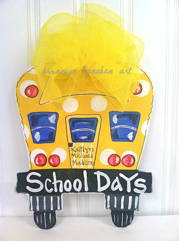 School Days Door Hanger - Bronwyn Hanahan Art