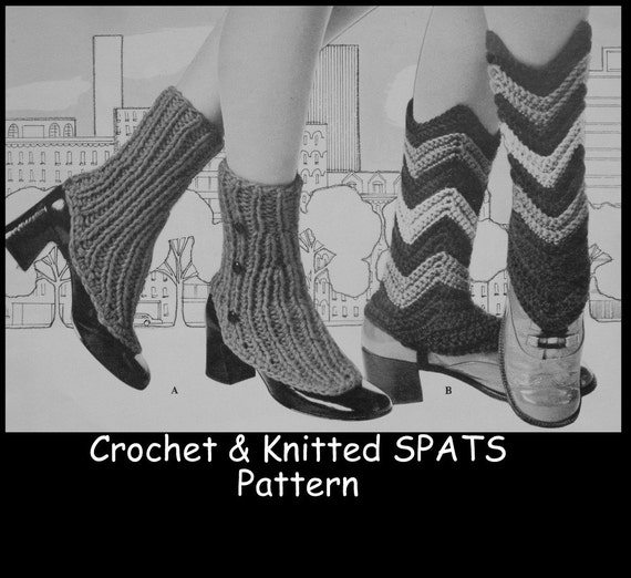 Spats Pattern Womens One Size Crochet & Knit PDF by MsBobbies