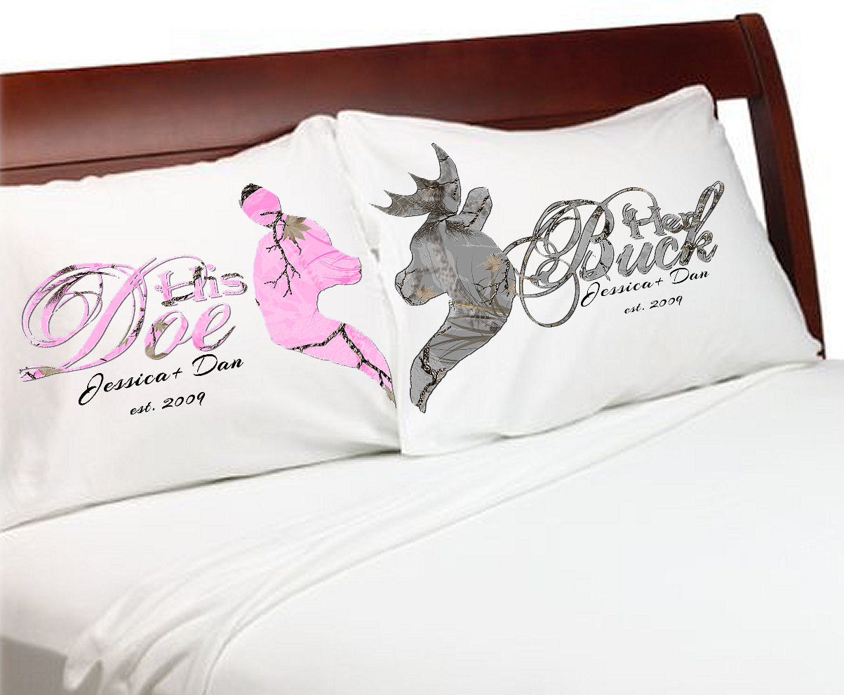 her buck his doe camouflage pillowcases boyfriend girlfriend couple anniversary camo pillow cases love hunter - His And Her Camo Wedding Rings her buck his doe camouflage pillowcases boyfriend girlfriend couple anniversary camo pillow cases love hunter - His And Her Camo Wedding Rings