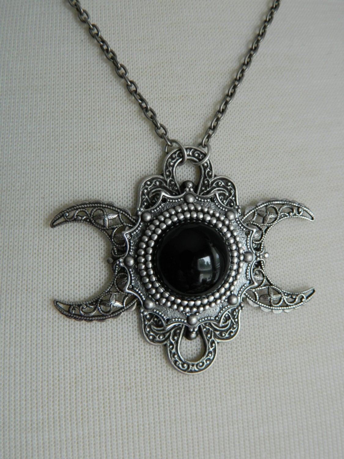 NYX Triple Moon Goddess Necklace by Crow Haven Road