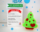 DIY Christmas Tree Christmas Ornament Sewing KIT, Make your own Ornament A835 Il_170x135