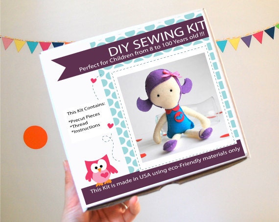 DIY Doll, Violet Rag Doll - Sewing Kit A820 Il_570xn