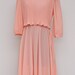 Peach Accordion Pleated 70's Dress