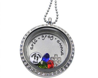 Walk with God / Floating Locket / Memory Locket / Charm Locket
