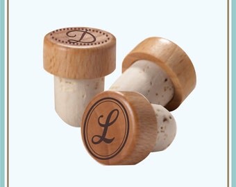 Monogrammed Wooden Wine Stopper - Favors, Gifts, Birthday, Holidays Engraved Wine Stopper WS0104