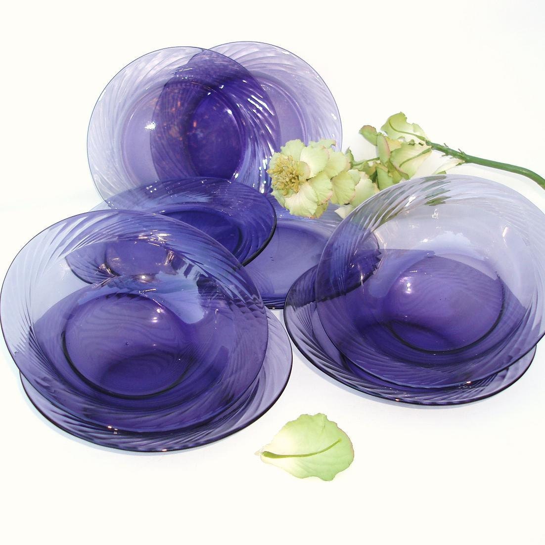 Vintage Purple Pyrex Dishes Amethyst Glassware Glass Plates 0860