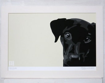 Black Labrador ART PRINT