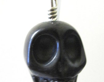 Big Daddy Pumpkin Black Sugar Skull Key Ring Pendant Keychain