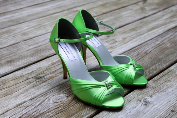 Lime Green Wedding Shoes 3" heels