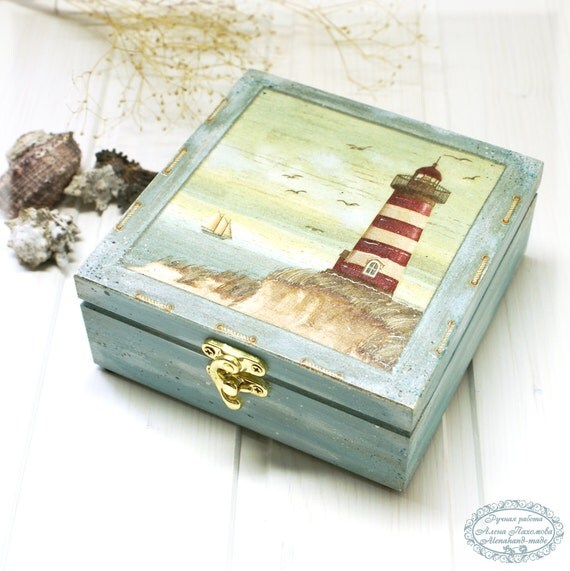 Beacon Of Light Lighthouse Box for jewelry by Alenahandmade