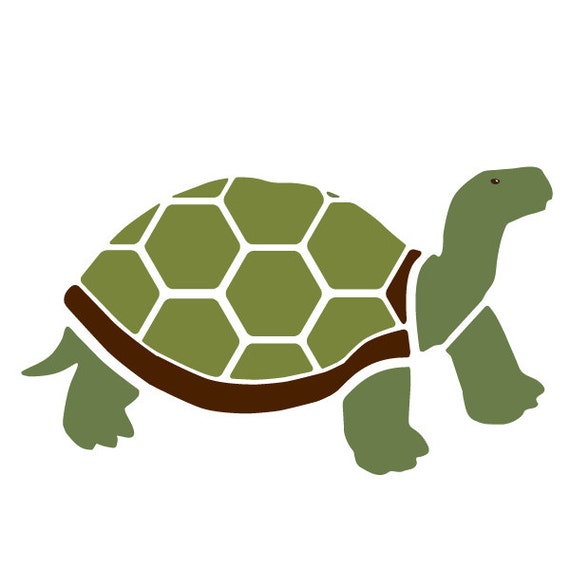 tortoise wall stencil for painting kids or baby room mural