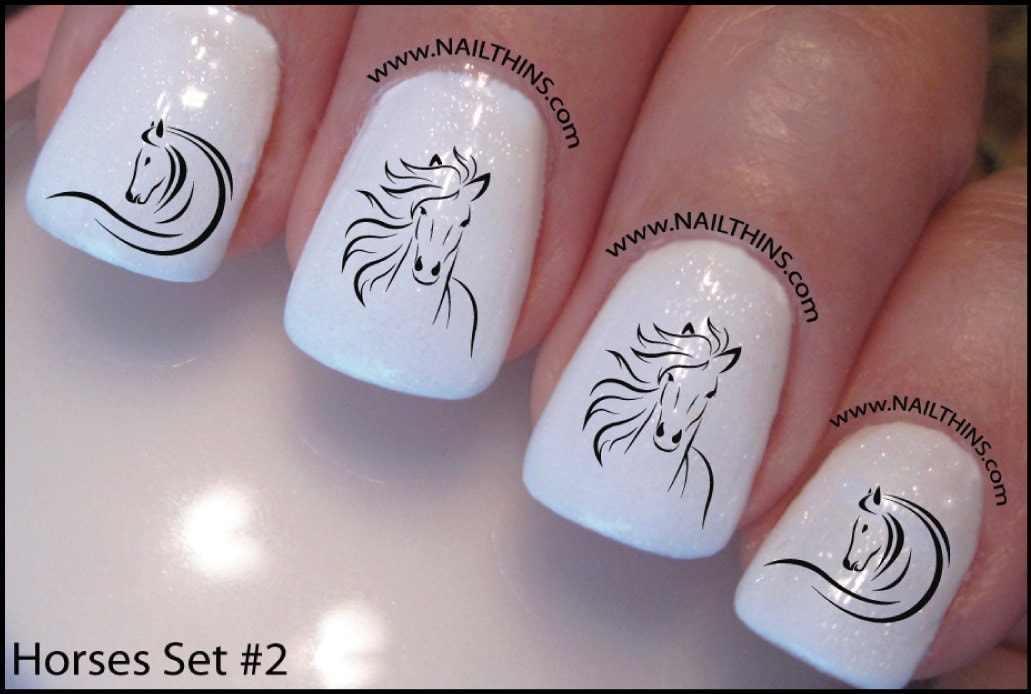 Horse Nail Decal Set 2 Horse Design Nail Art