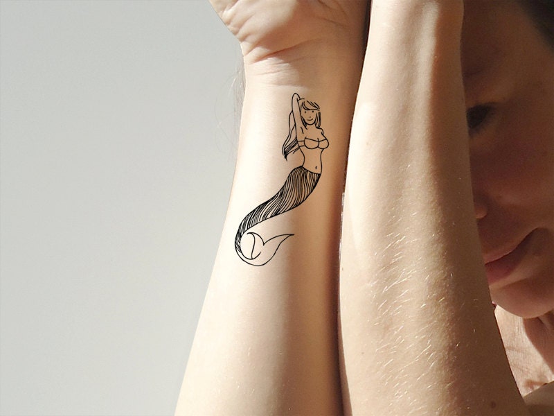 Mermaid Temporary Tattoo – Etsy finds