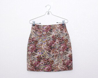 floral tapestry skirt